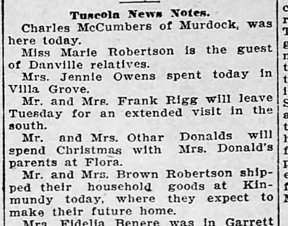 Clipping from The Decatur Herald